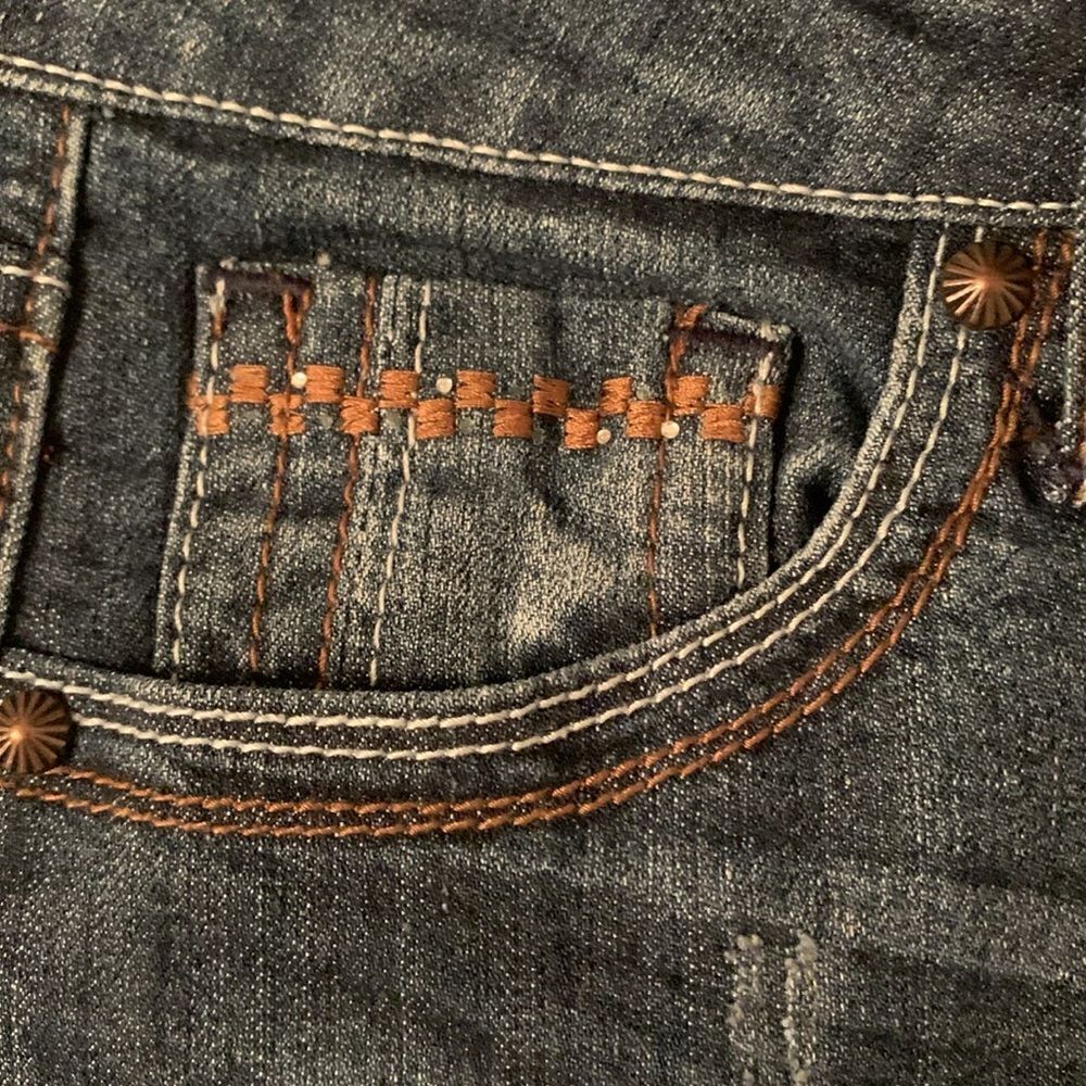 Women’s Distressed Jeans by Z Curve Dark Wash Denim Size 9/10 - Picture 7 of 9
